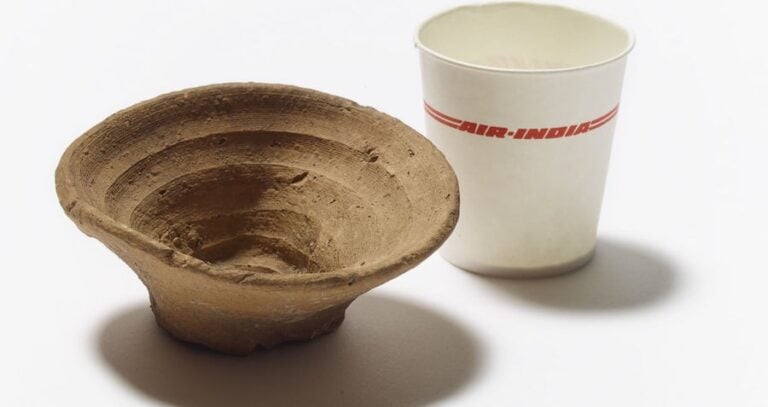 Minoan Clay Cup And Paper Cup