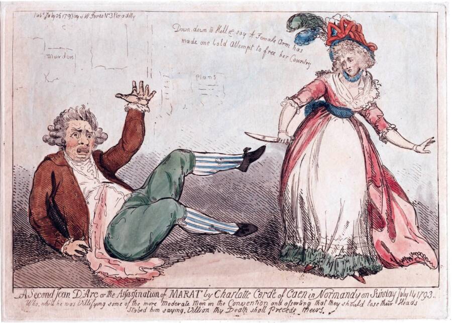 Depiction Of Charlotte Corday Stabbing