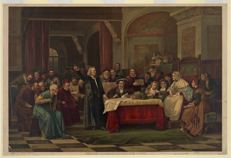 Christopher Columbus At Spain Royal Court