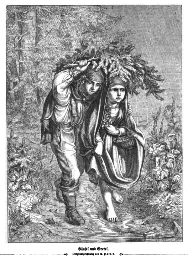 Hansel Leads Gretel Through The Woods