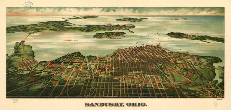 Illustrated Panoramic Maps Sandusky Ohio 1898