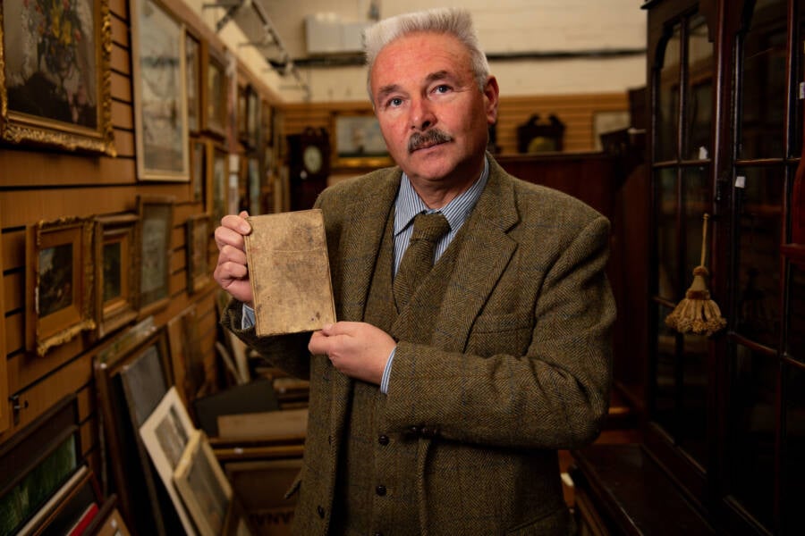 Adrian Stevenson Holding The Diary