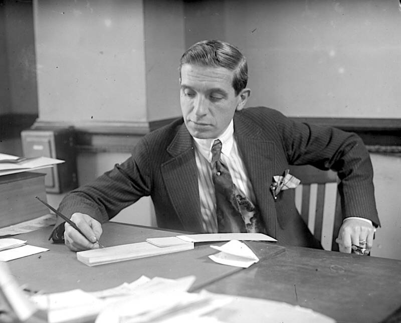 Charles Ponzi At Desk