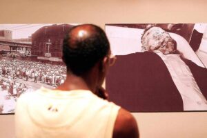 Emmett Till Anti Lynching Act Finally Makes It A Federal Crime   Man Looking At Emmett Till Photo 300x200 