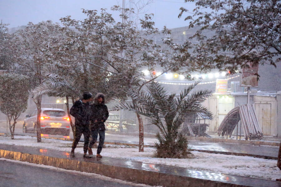 Snow Blankets Iraq For Just The Second Time In 100 Years