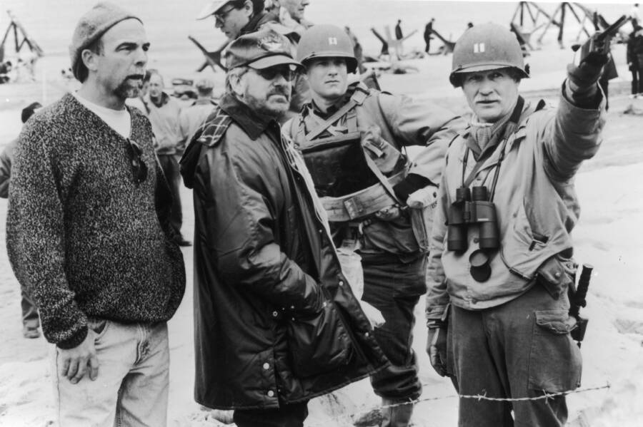 Steven Spielberg Filming Saving Private Ryan With Tom Hanks