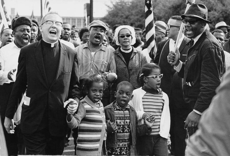 Martin Luther King Marching In Selma