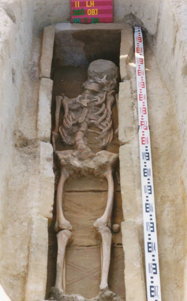 Brick Lined Grave In Western Hungary