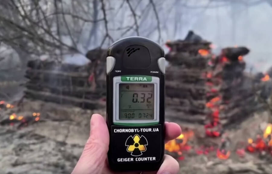 Geiger Counter Measuring Vladimirovka Radiation