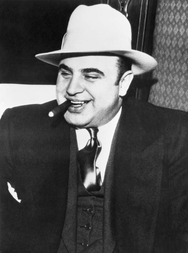 Al Capone Smoking On A Train