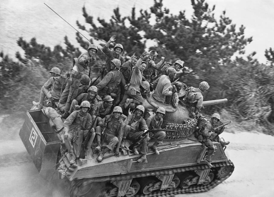 American Troops Advance Okinawa