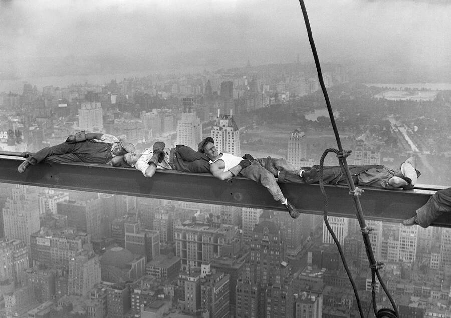 Ironworkers Sitting On Beam The Best Picture Of Beam