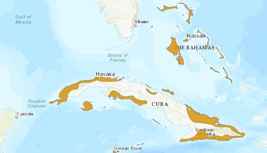 Map Of Its Native Habitat