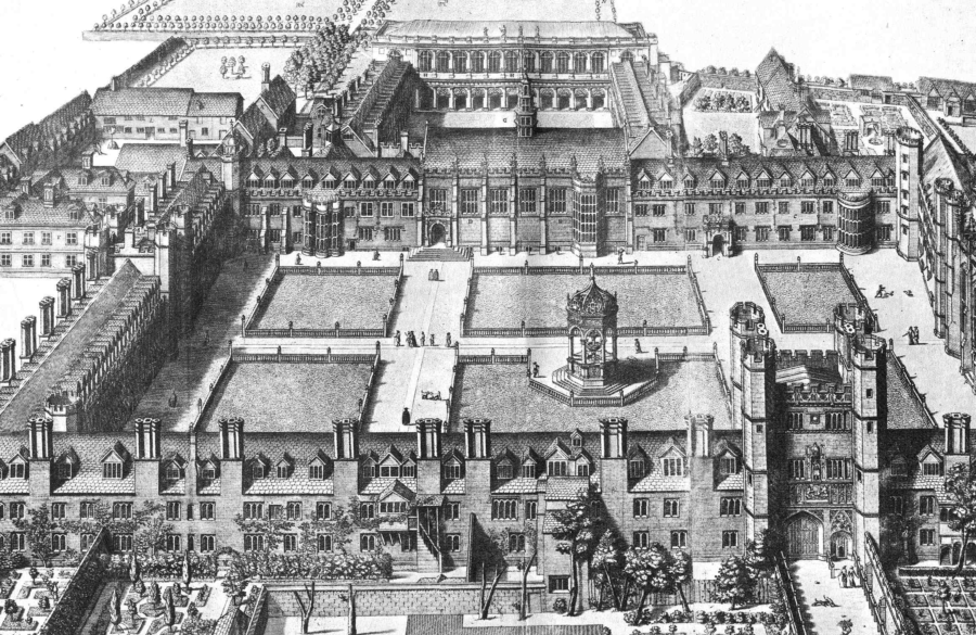 Illustration Of Trinity College In 1690