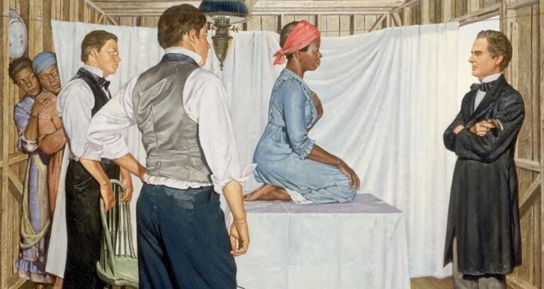 Painting Of Sims With His Enslaved Subjects Featured