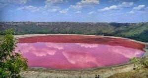 Pink Lonar Lake