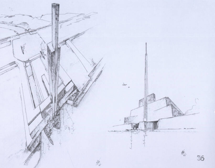 Sketch Of Atlantropa Tower