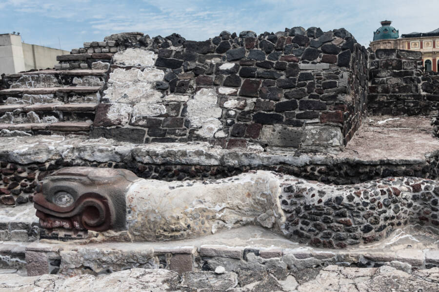 Stone Serpent At The Templo Mayor