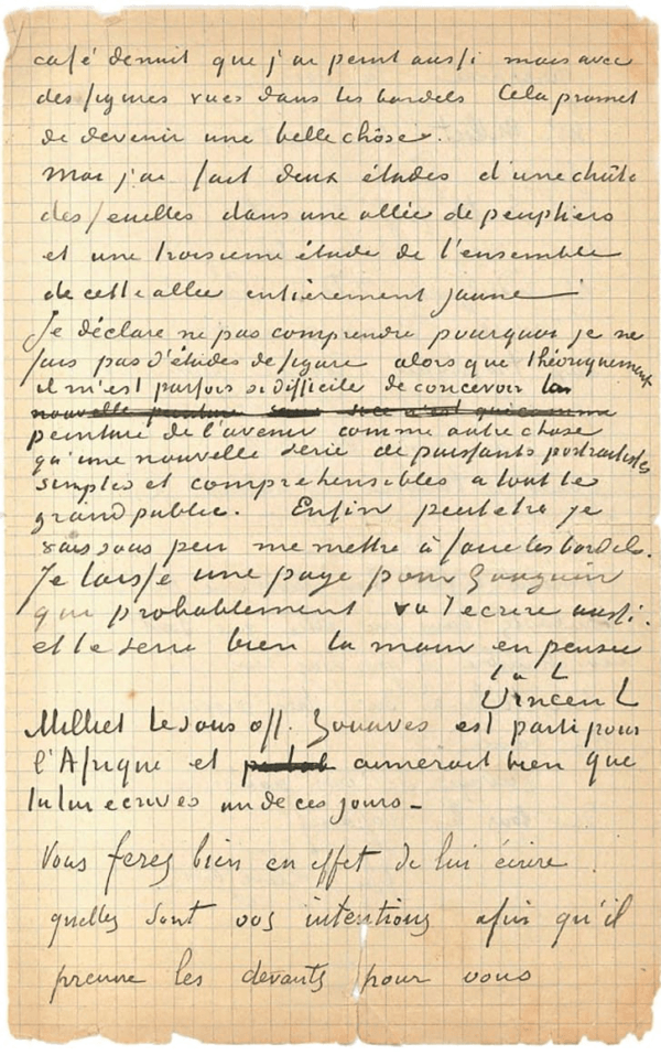 Another Page From Vincent Van Gogh And Paul Gauguin's Letter