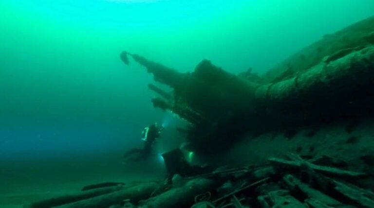 German U-Boat Sunk In World War II Photographed Off The English Coast