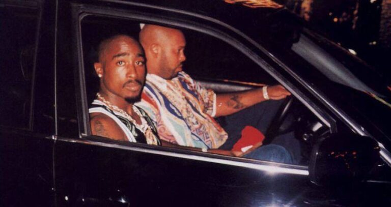 Tupac Shakur And Suge Knight In A Car