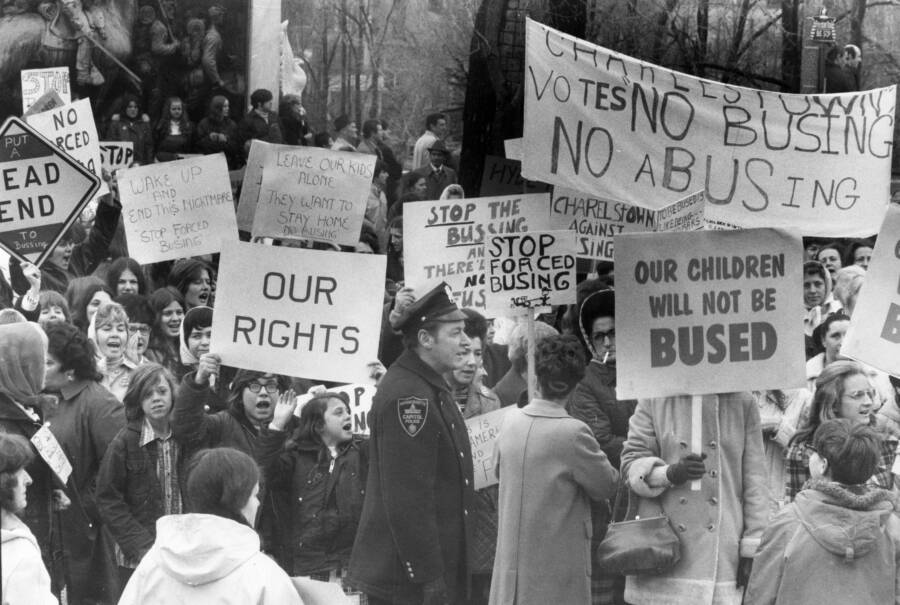 Anti Busing Demonstration In Boston