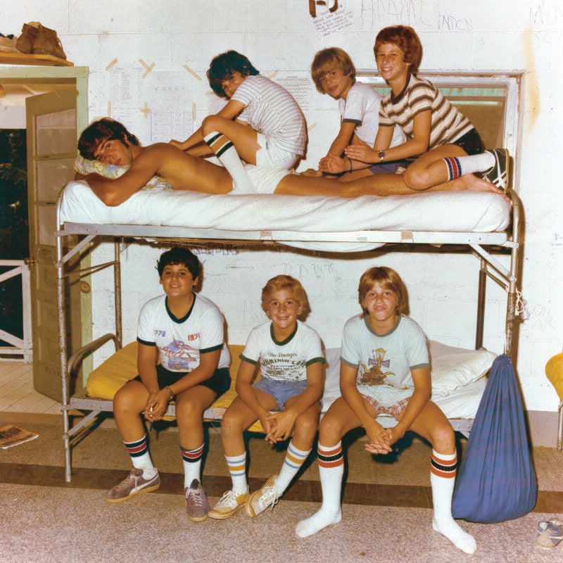 Boys And Bunk Beds In American Summer Camp