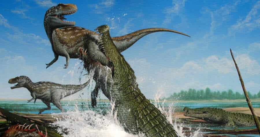 DEINOSUCHUS Terror Crocodile vs HYPO SPINOSAURUS