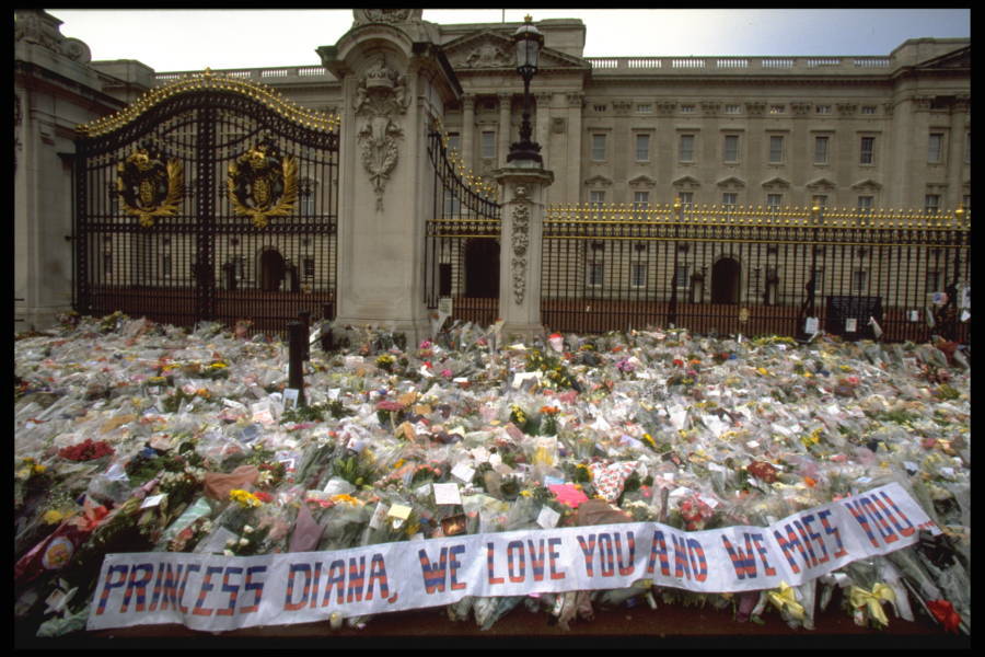 Funeral Banner After Princess Diana's Death