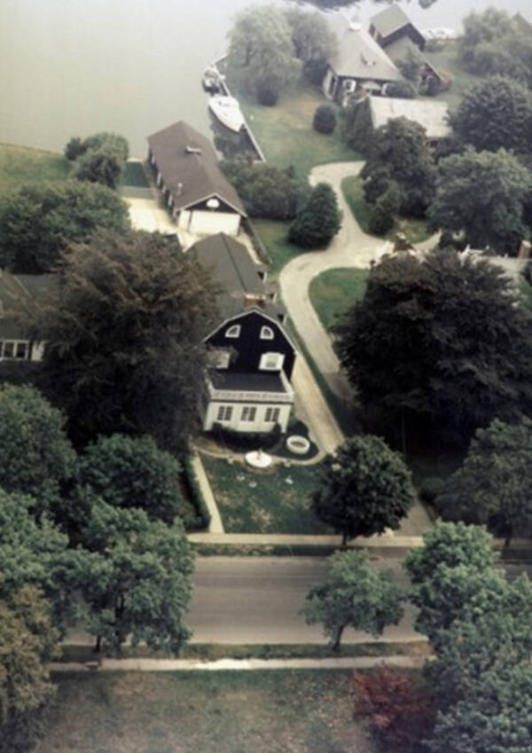 Aerial View Of The Amityville House