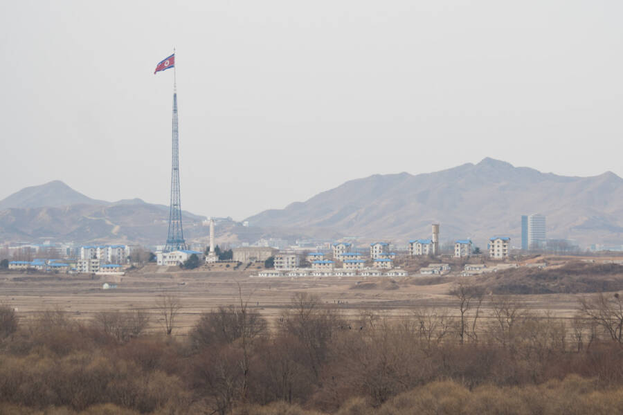 Kijong Dong Village And Flagpole