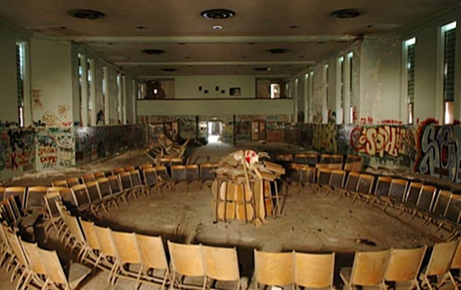 Abandoned Auditorium In Insane Asylum