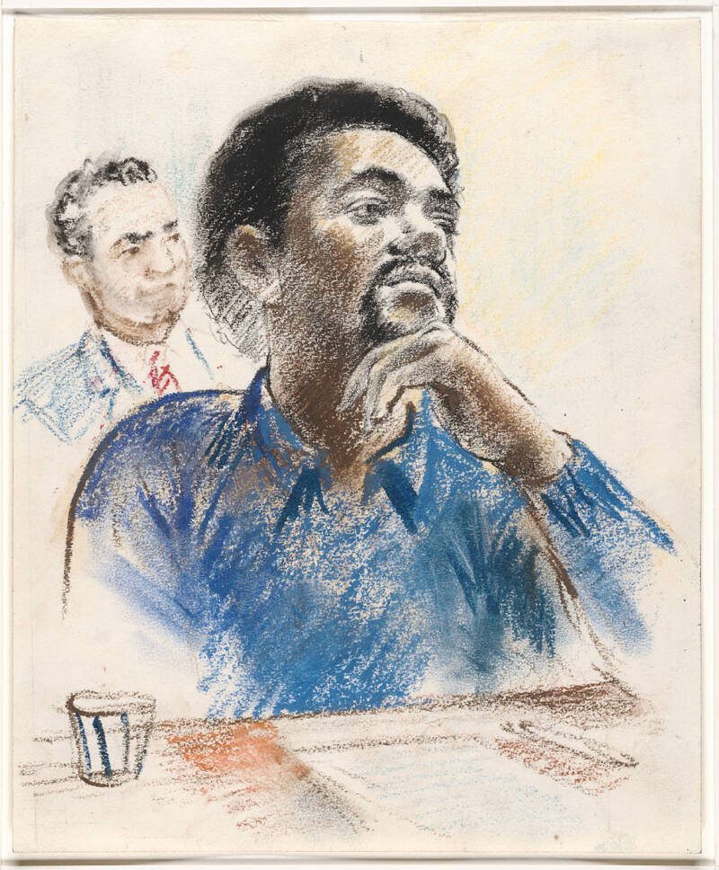 Court Sketch Of Bobby Seale