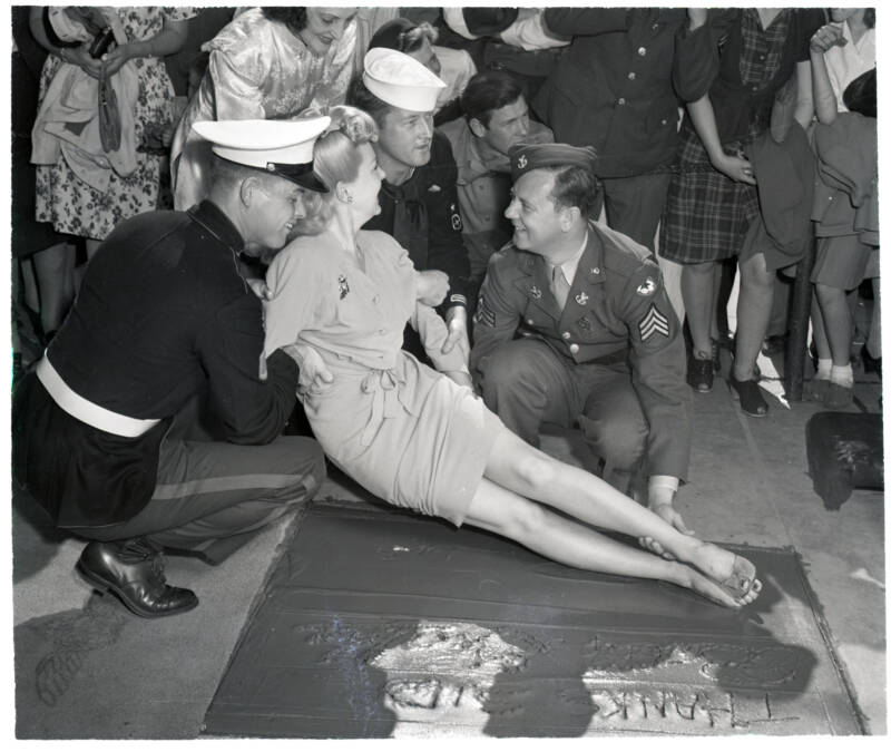 Betty Grable With Soldiers