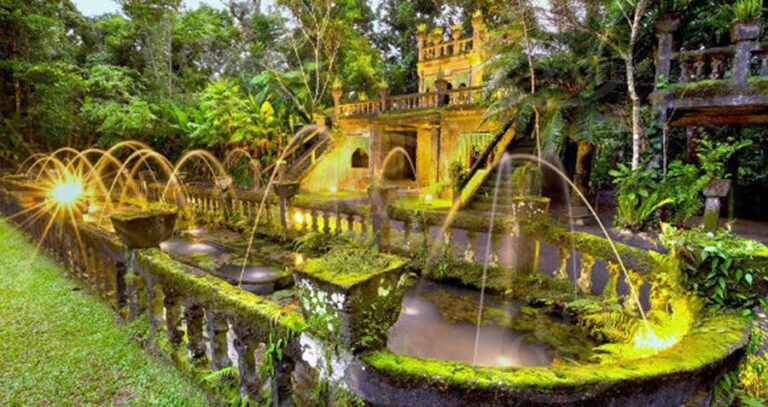 Golden Fountain Outside Paronella Palace