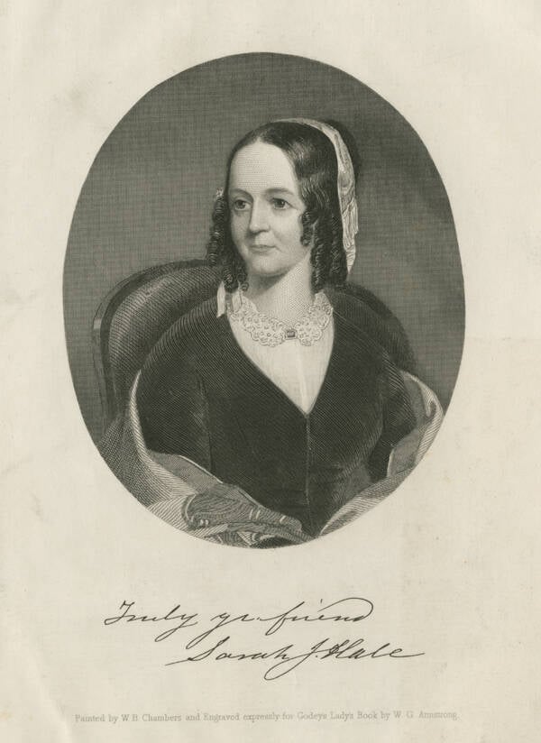 Engraving Of Sarah J. Hale