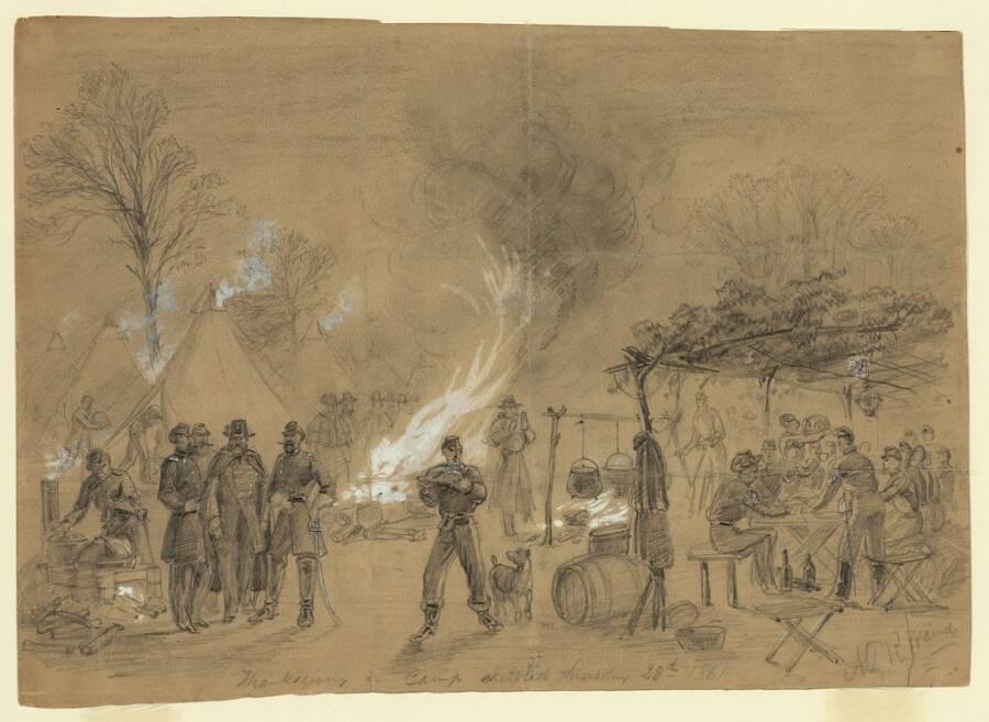 Thanksgiving In Camp 1861