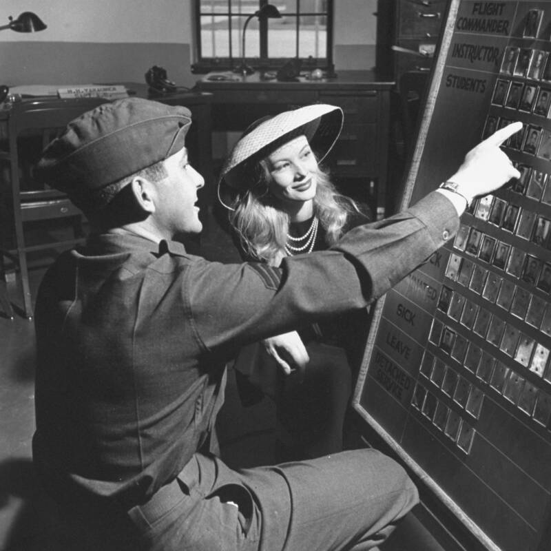 Veronica Lake With A Cadet