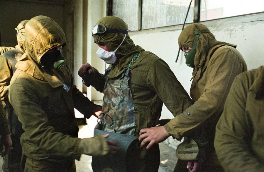 Chernobyl Workers Preparing For Cleanup