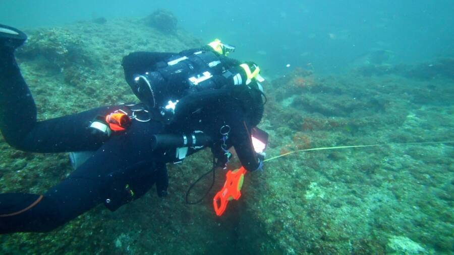 Diver Making Historical Discoveries At SS Cotopaxi Wreck