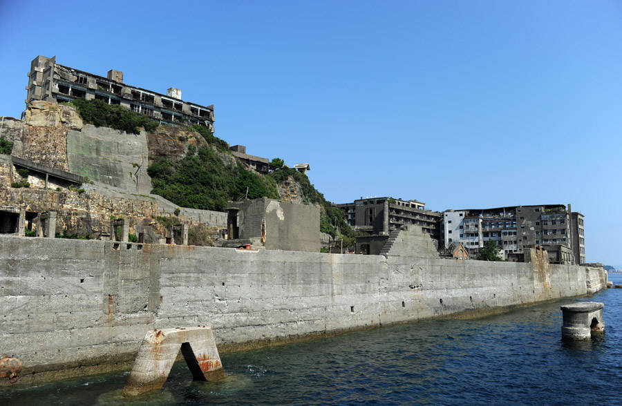 Gunkanjima Hospital On Hashima Island