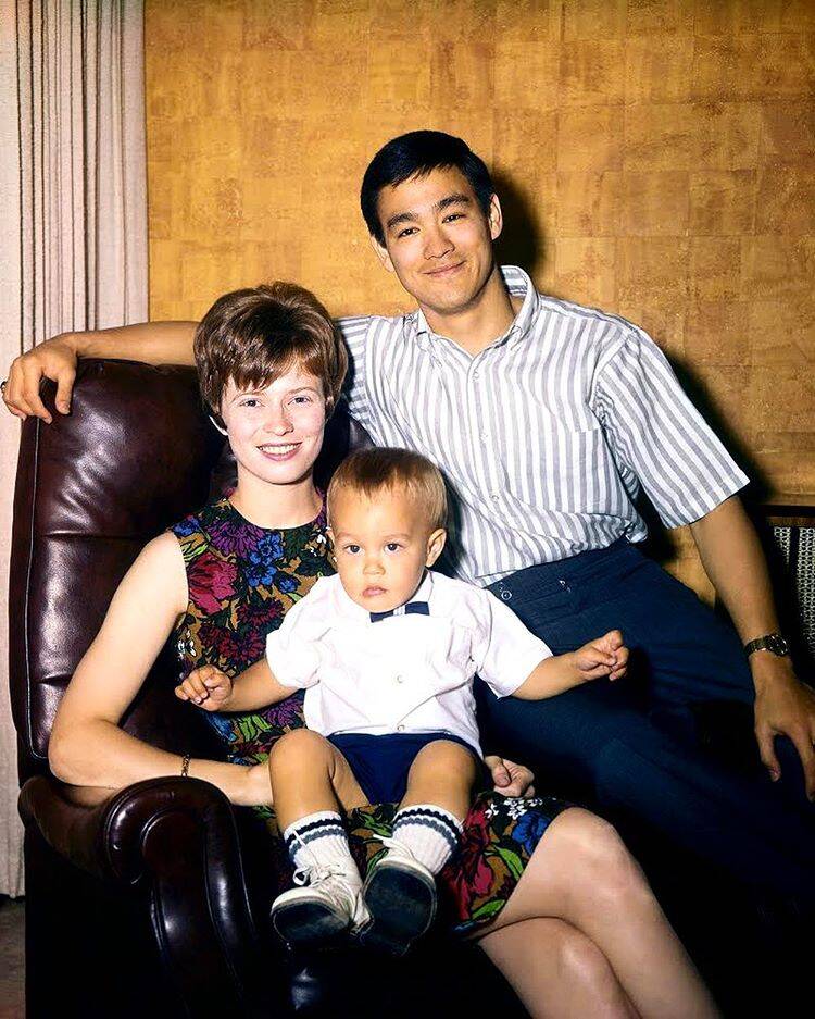 Linda Lee Cadwell With Bruce Lee And Brandon Lee