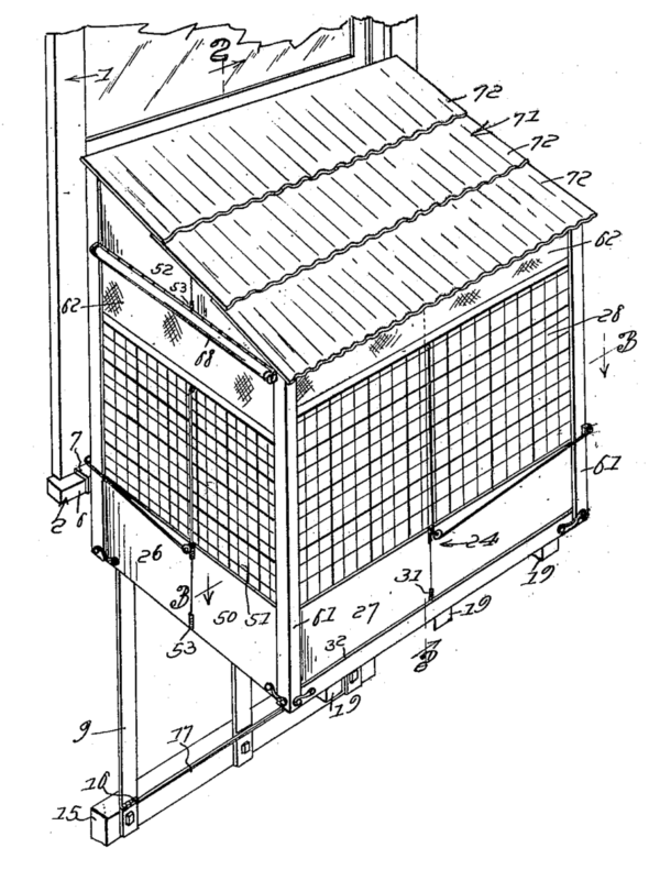 Portable Baby Cage Patent Illustration