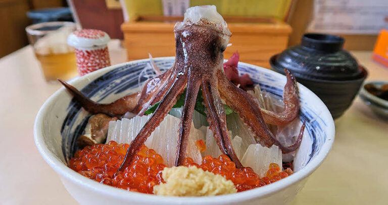 Dancing Squid Over Rice