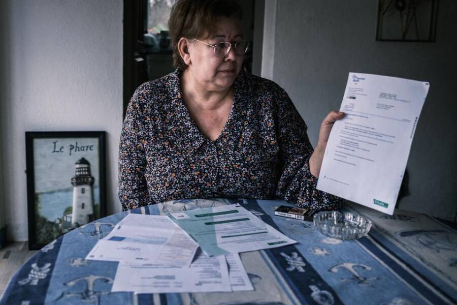 Jeanne Pouchain With Her Documents