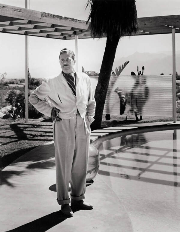 Raymond Loewy By A Pool