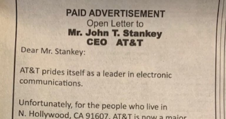 Aaron Epstein AT&T Letter