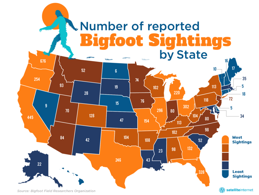 Bigfoot Sightings Map
