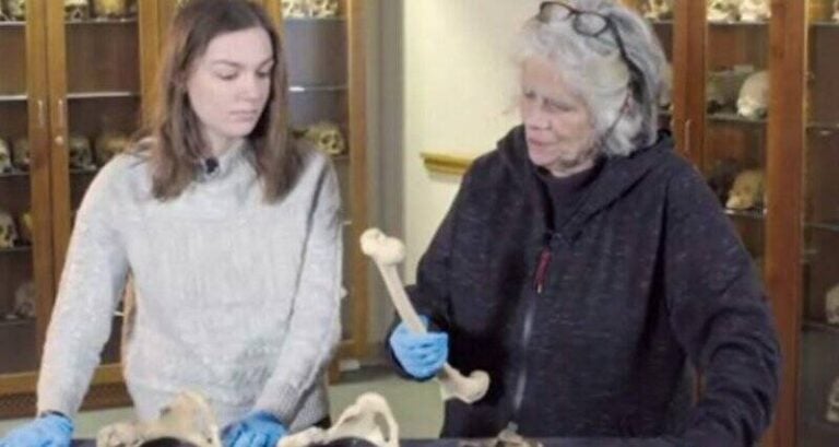 Janet Monge Holding Bone