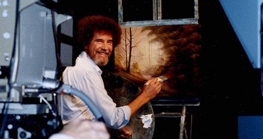 bob ross painting himself